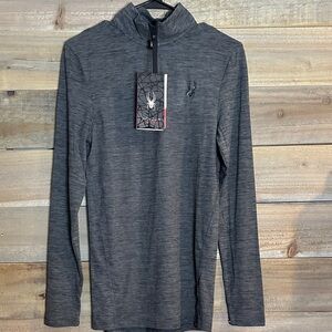 Spyder Gray Active 1/4 Zip Pullover